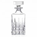 2 Crystal Whiskey Bottles with Made in Italy Design Cap, Luxury Line - Fiucco