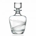 2 Eco Crystal Whiskey Bottles Handcrafted in Italy, Luxury Line - Ciclone