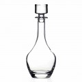 2 Bottles for Wines in Ecological Crystal Italian Design, Luxury Line - Lisciato