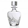 2 Crystal Whiskey Bottles with Decorated Design Cap, Luxury Line - Avvento