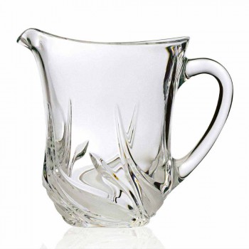 2 Water Jugs in Ecological Crystal with Luxury Decorations Made in Italy - Advent