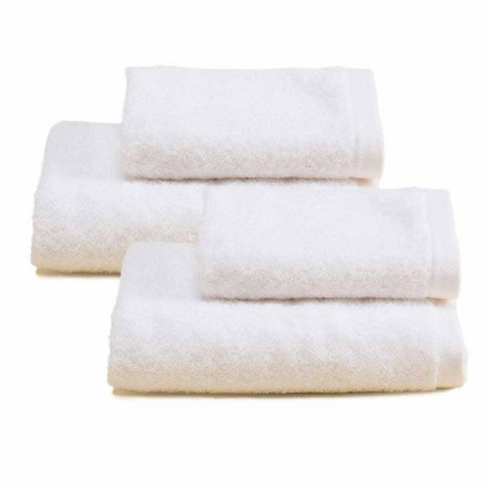 2 Pairs of Bath Towels Colored Service in Cotton Spguna - Vuitton Viadurini