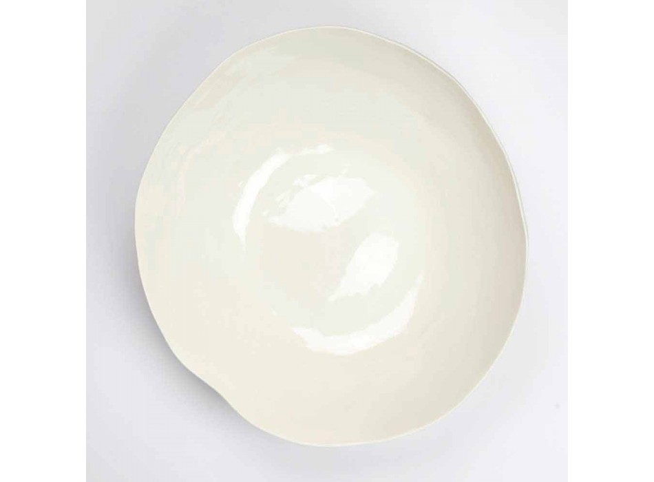 2 Salad Bowls in White Porcelain Unique Pieces of Italian Design - Arciconcreto