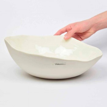 2 Salad Bowls in White Porcelain Unique Pieces of Italian Design - Arciconcreto