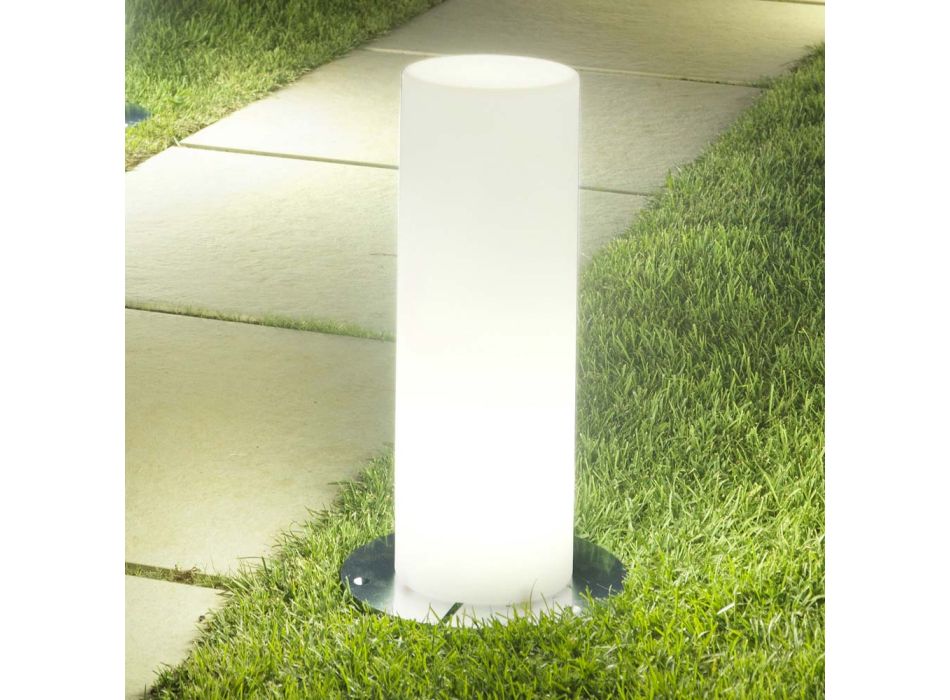 2 Outdoor Column Lamps with Plastic or Metal Base Made in Italy - Ninfa Viadurini
