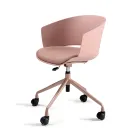 2 180° Swivel Armchairs with Fabric-Upholstered Polypropylene Seat - Renza Viadurini