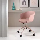 2 180° Swivel Armchairs with Fabric-Upholstered Polypropylene Seat - Renza Viadurini