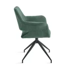 2 180° Swivel Armchairs Upholstered in Fabric and Metal Frame - Ivana Viadurini