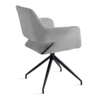 2 180° Swivel Armchairs Upholstered in Fabric and Metal Frame - Ivana Viadurini