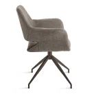 2 180° Swivel Armchairs Upholstered in Fabric and Metal Frame - Ivana Viadurini