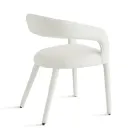 2 Upholstered Armchairs in Bouclè Fabric with Covered Frame - Domenica Viadurini