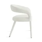 2 Upholstered Armchairs in Bouclè Fabric with Covered Frame - Domenica Viadurini