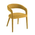 2 Upholstered Armchairs in Bouclè Fabric with Covered Frame - Domenica Viadurini