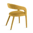 2 Upholstered Armchairs in Bouclè Fabric with Covered Frame - Domenica Viadurini