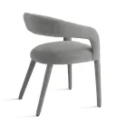 2 Upholstered Armchairs in Bouclè Fabric with Covered Frame - Domenica Viadurini