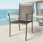 2 Classically Designed Metal Garden Armchairs Made in Italy - Solis Viadurini