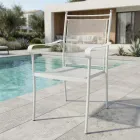 2 Classically Designed Metal Garden Armchairs Made in Italy - Solis Viadurini