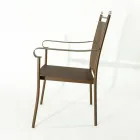2 Classically Designed Metal Garden Armchairs Made in Italy - Solis Viadurini