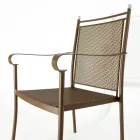 2 Classically Designed Metal Garden Armchairs Made in Italy - Solis Viadurini