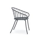 2 Stackable Garden Armchairs in Metal and Cushion Made in Italy - Fontana Viadurini