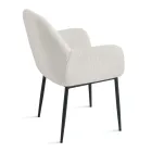 2 Bouclè Fabric Armchairs in Different Colors and Metal Frame - Teodora Viadurini