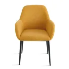 2 Bouclè Fabric Armchairs in Different Colors and Metal Frame - Teodora Viadurini