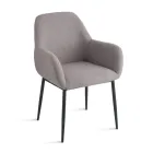 2 Bouclè Fabric Armchairs in Different Colors and Metal Frame - Teodora Viadurini
