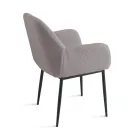 2 Bouclè Fabric Armchairs in Different Colors and Metal Frame - Teodora Viadurini