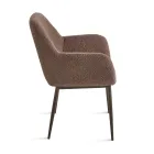 2 Bouclè Fabric Armchairs in Different Colors and Metal Frame - Teodora Viadurini