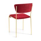 2 Chairs with Fabric Seat and Steel Structure Made in Italy - Butterfly Viadurini