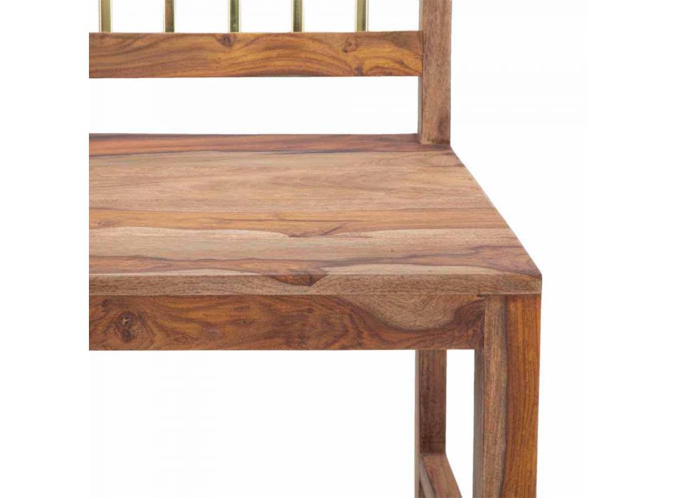 2 Modern Design Wooden Kitchen Chairs - Sandy Viadurini