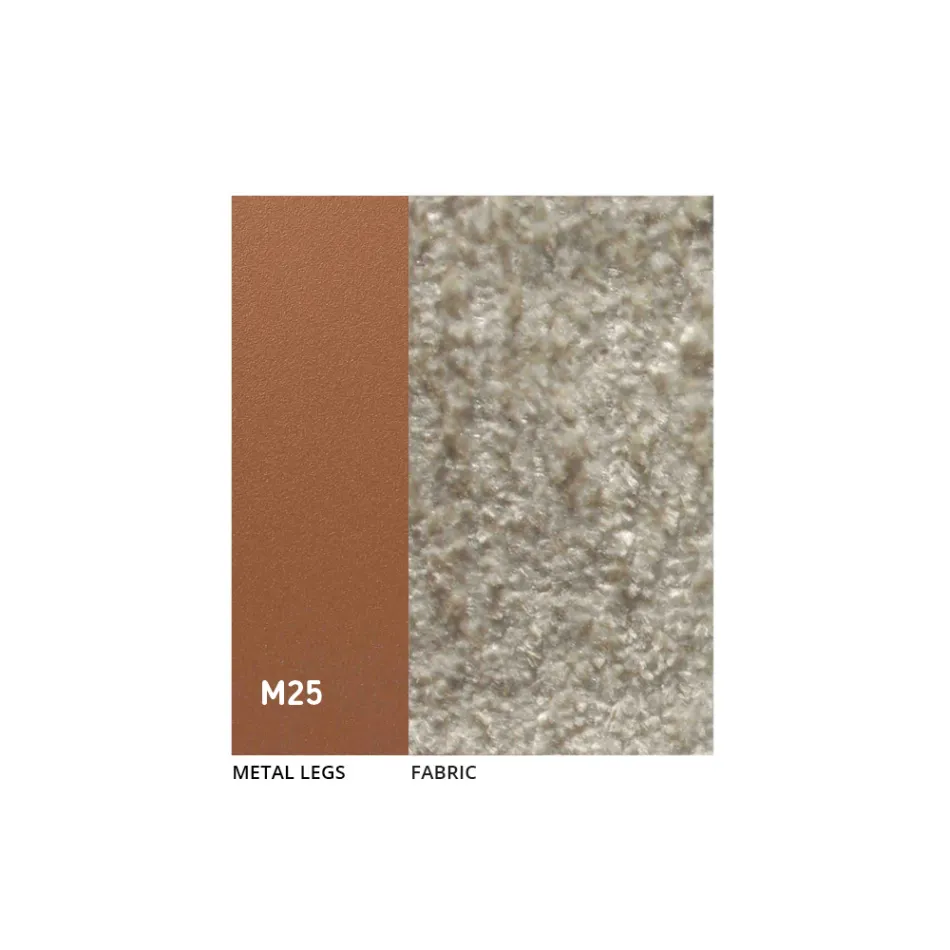 2 Indoor Chairs Made of Metal with Bliss Fabric Seat - Avenia Viadurini