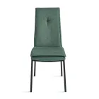 2 Upholstered Chairs in Colorful Fabric and Metal Frame - Fabrizio Viadurini