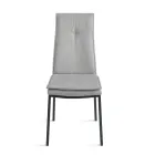 2 Upholstered Chairs in Colorful Fabric and Metal Frame - Fabrizio Viadurini