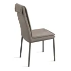 2 Upholstered Chairs in Colorful Fabric and Metal Frame - Fabrizio Viadurini