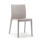 2 Stackable Chairs in Polypropylene, Fiberglass and Upholstered in Wool - Found Viadurini