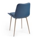 2 Monocoque Chairs in Wood and Blue Fabric Made in Italy - Small Viadurini