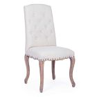 2 Dining Room Chairs with Upholstered and Upholstered Seat Homemotion - Mania Viadurini