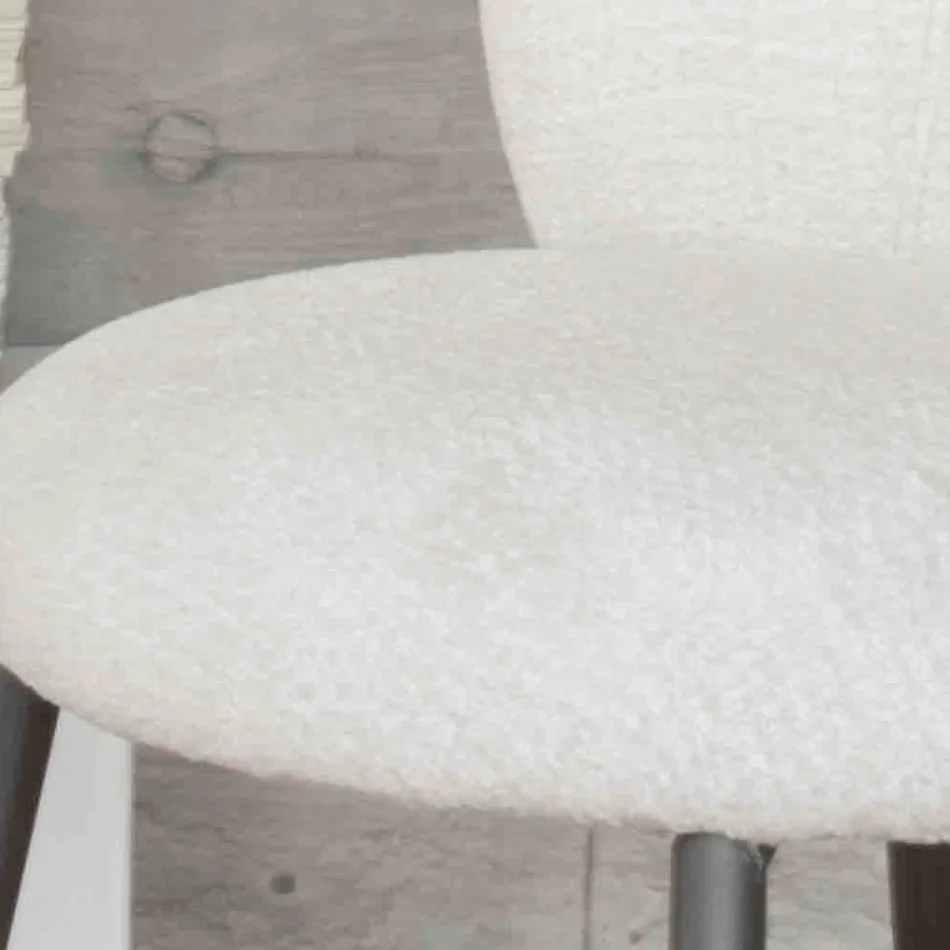 2 Chairs Made of Graphite Metal with Bliss Fabric Seat - Lunea Viadurini