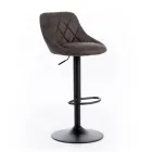 2 Stools with Gas Lift, Microfibre Seat and Metal Structure - Abbey Viadurini