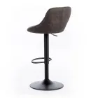 2 Stools with Gas Lift, Microfibre Seat and Metal Structure - Abbey Viadurini