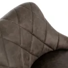 2 Stools with Gas Lift, Microfibre Seat and Metal Structure - Abbey Viadurini