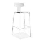 2 Stackable Outdoor Stools in Metal and Polypropylene Made in Italy Annice Viadurini