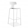 2 Stackable Outdoor Stools in Metal and Polypropylene Made in Italy Annice