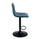 2 Living Room Stools with Upholstered Fabric Seats in Different Colors - Impeto Viadurini