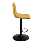 2 Living Room Stools with Upholstered Fabric Seats in Different Colors - Impeto Viadurini