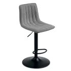 2 Living Room Stools with Upholstered Fabric Seats in Different Colors - Impeto Viadurini