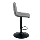 2 Living Room Stools with Upholstered Fabric Seats in Different Colors - Impeto Viadurini