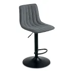 2 Living Room Stools with Upholstered Fabric Seats in Different Colors - Impeto Viadurini