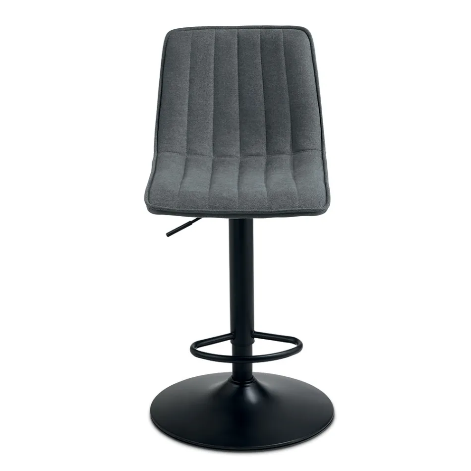 2 Living Room Stools with Upholstered Fabric Seats in Different Colors - Impeto Viadurini